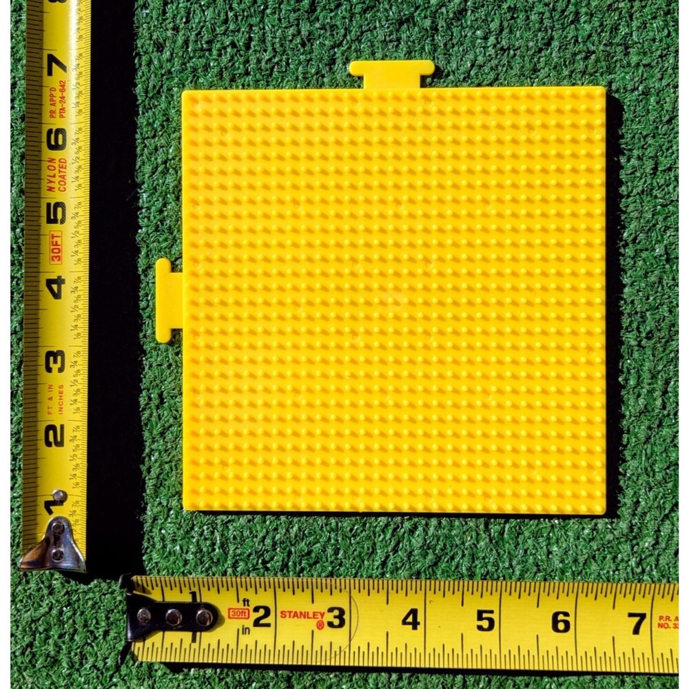 Single Perler Fused Beads Decoration 6x6" Large Interlocking Yellow Pegboard NOP